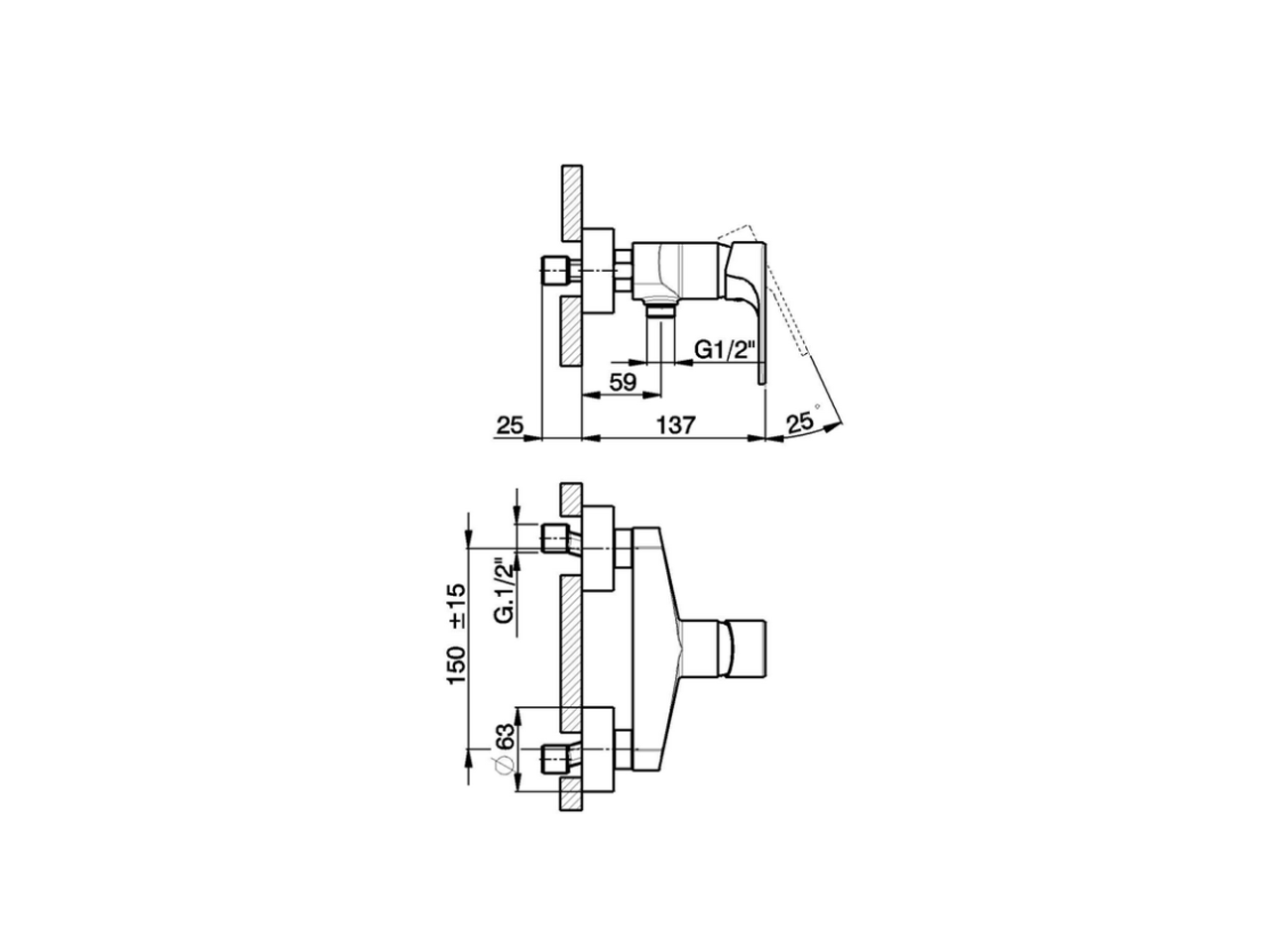 Miscelatore monocomando doccia ALMA_A3000440 - v1