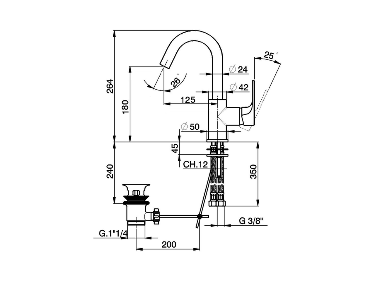 Miscelatore monocomando lavabo EnergySave ALMA_A3000475 - v1