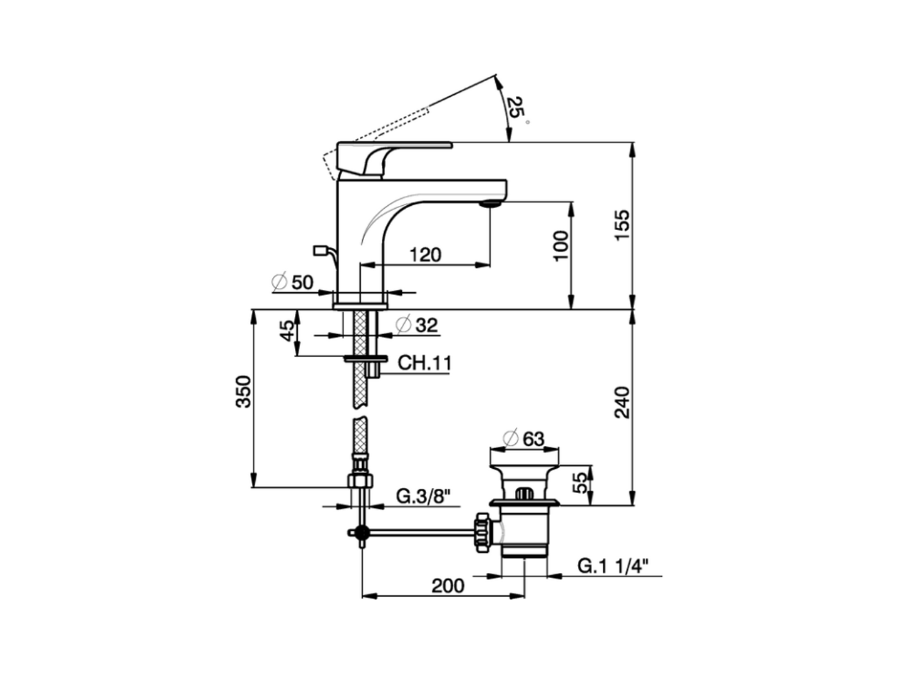 Miscelatore monocomando lavabo large EnergySave ALMA_A3000495 - v1
