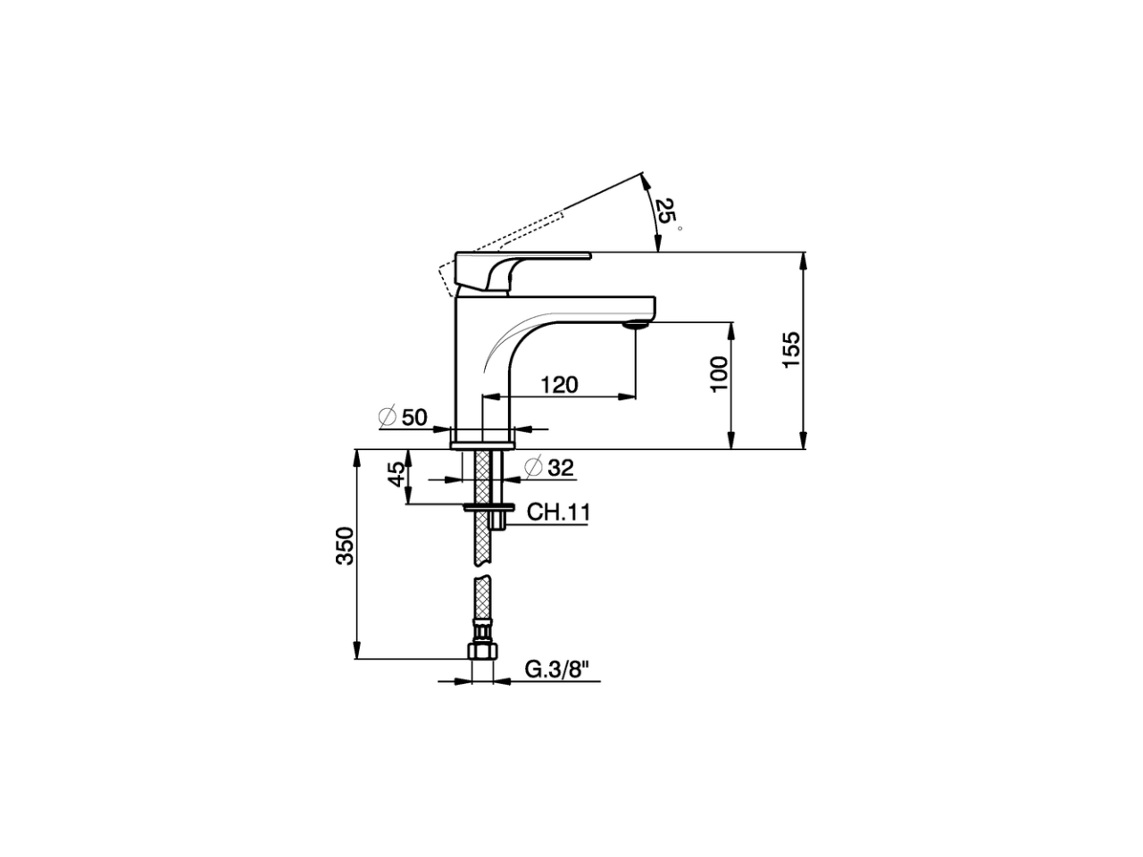 Miscelatore monocomando lavabo large EnergySave ALMA_A3000505 - v1