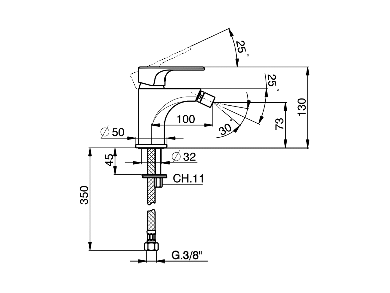 Miscelatore monocomando bidet ALMA_A3000560 - v1