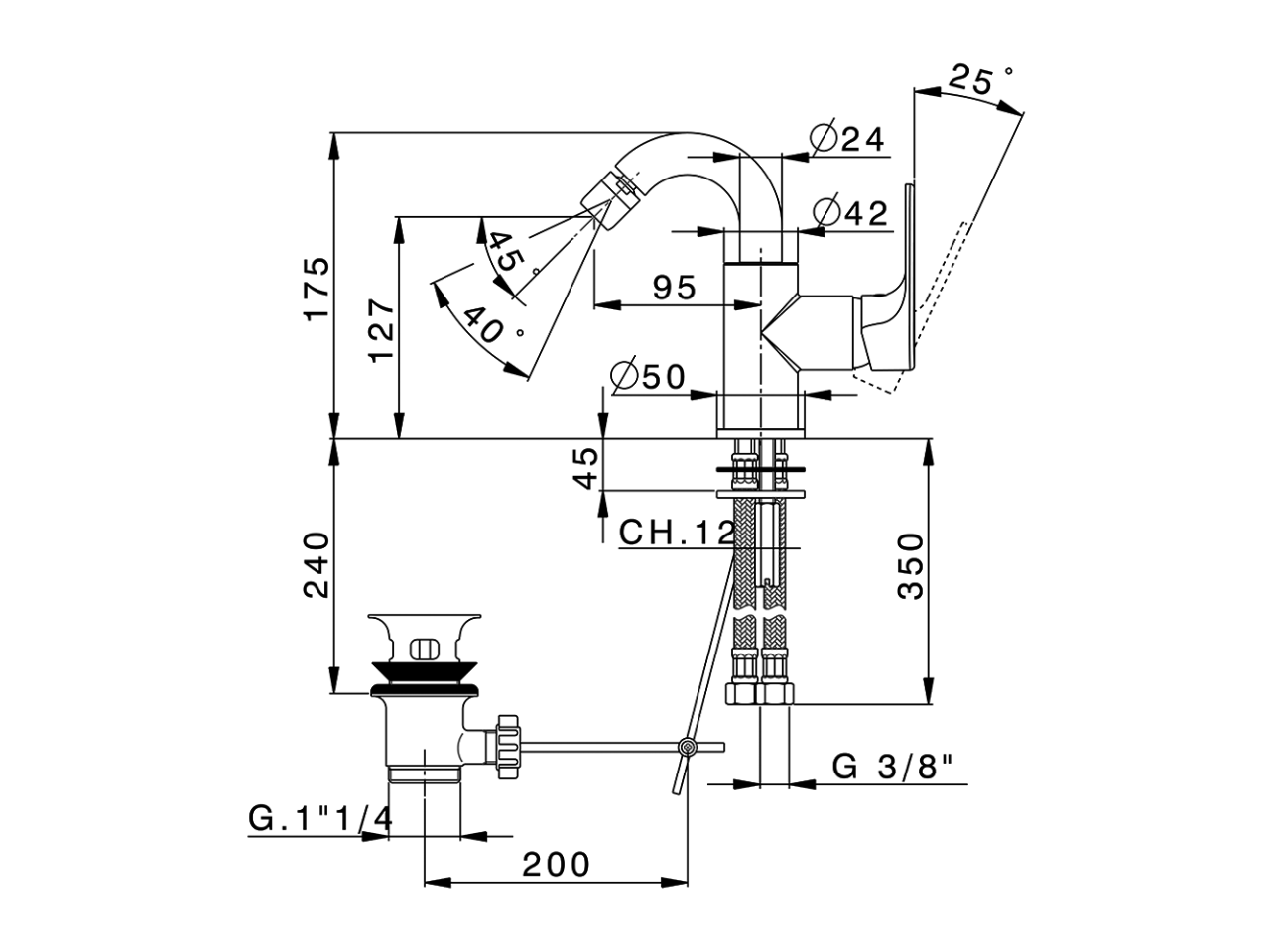 Miscelatore monocomando bidet EnergySave ALMA_A3002555 - v1