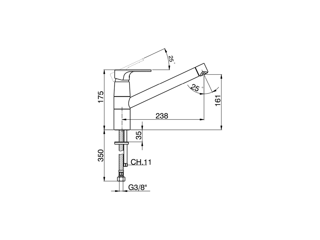 Miscelatore monocomando lavello KITCHEN_A3002580 - v1