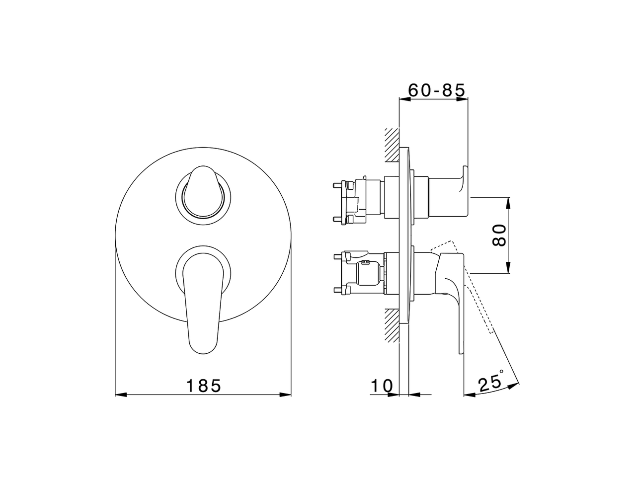 Completo Monocomando per One-Box ONE BOX_A30BM030 - v1