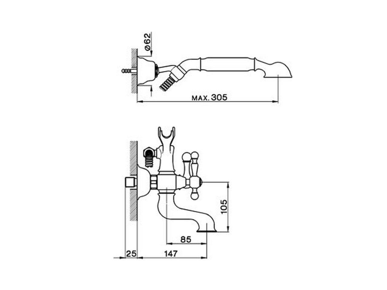 Miscelatore vasca completo ARCANA AMERICA_AA000120 - v1