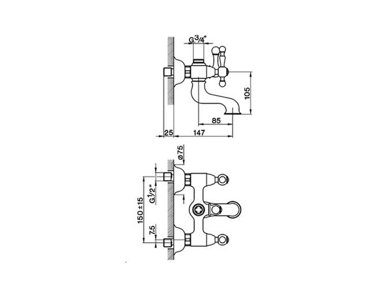 Miscelatore vasca ARCANA AMERICA_AA000130 - v1
