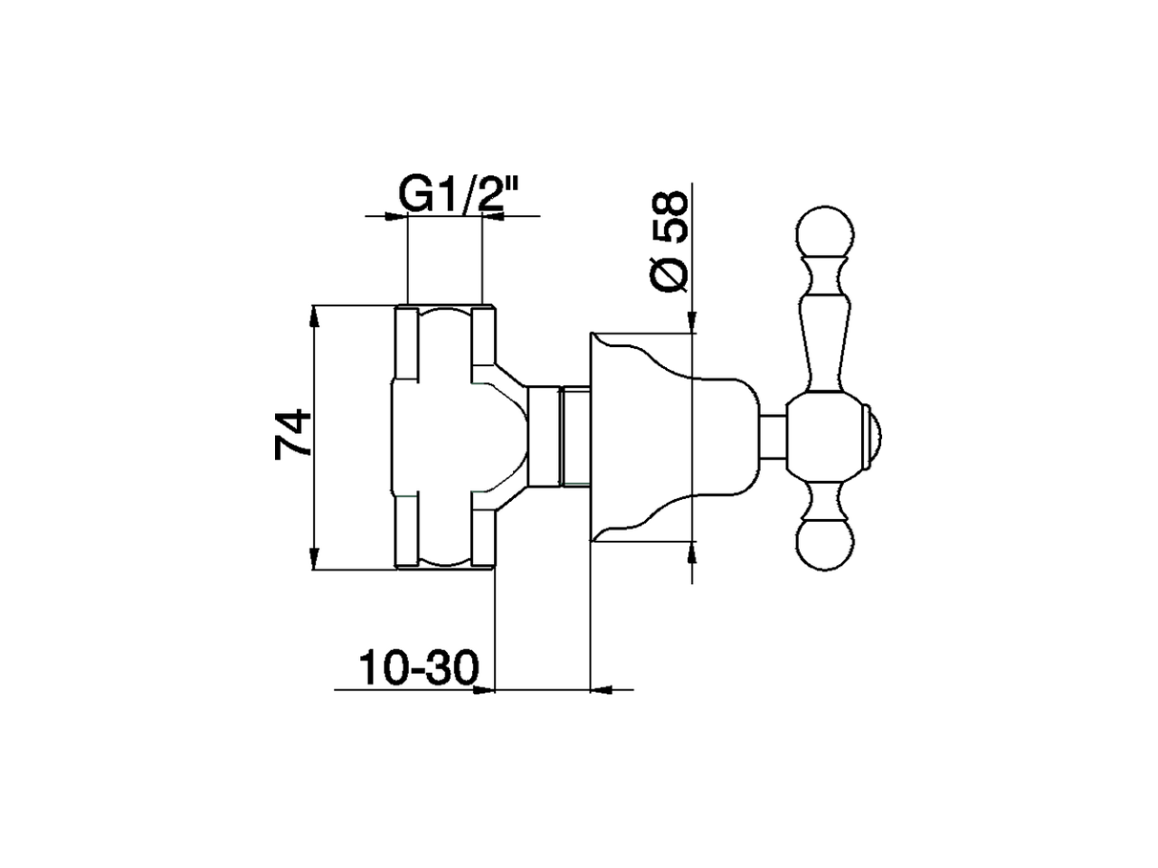 Rubinetto d'arresto incasso ARCANA AMERICA_AA000312 - v1