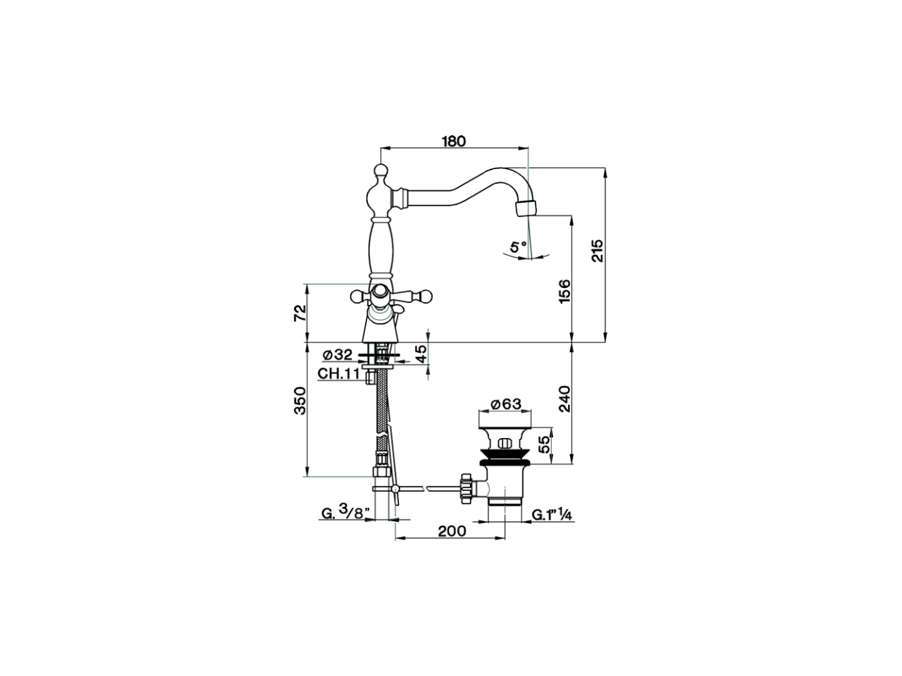 Miscelatore lavabo ARCANA AMERICA_AA000521 - v1