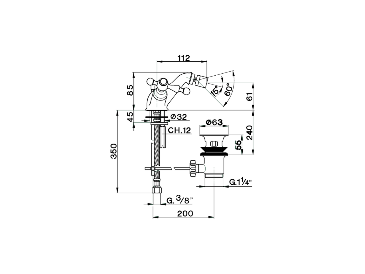 Miscelatore bidet ARCANA AMERICA_AA000550 - v1