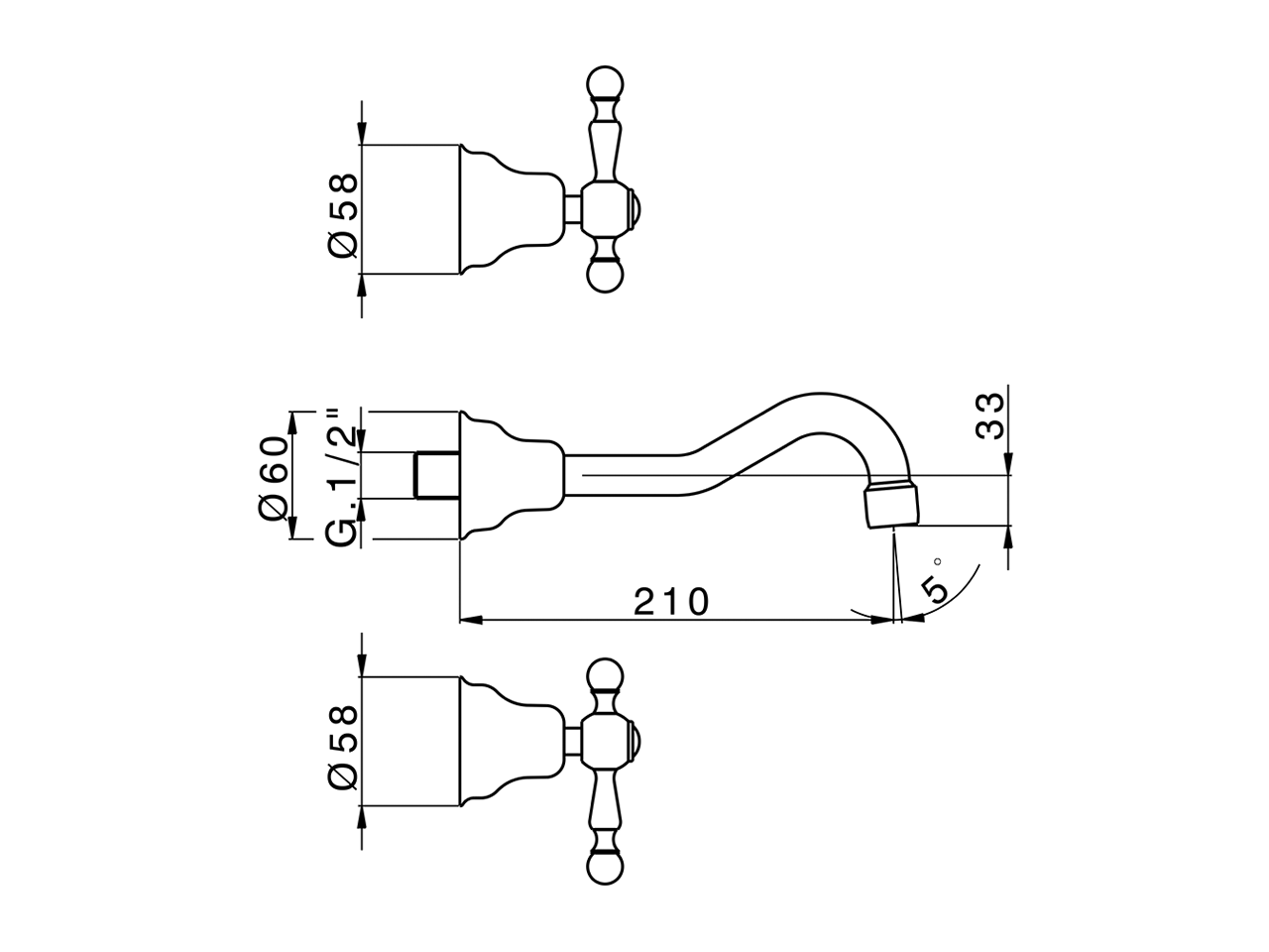 Parte esterna lavabo a parete ARCANA AMERICA_AA013510 - v1