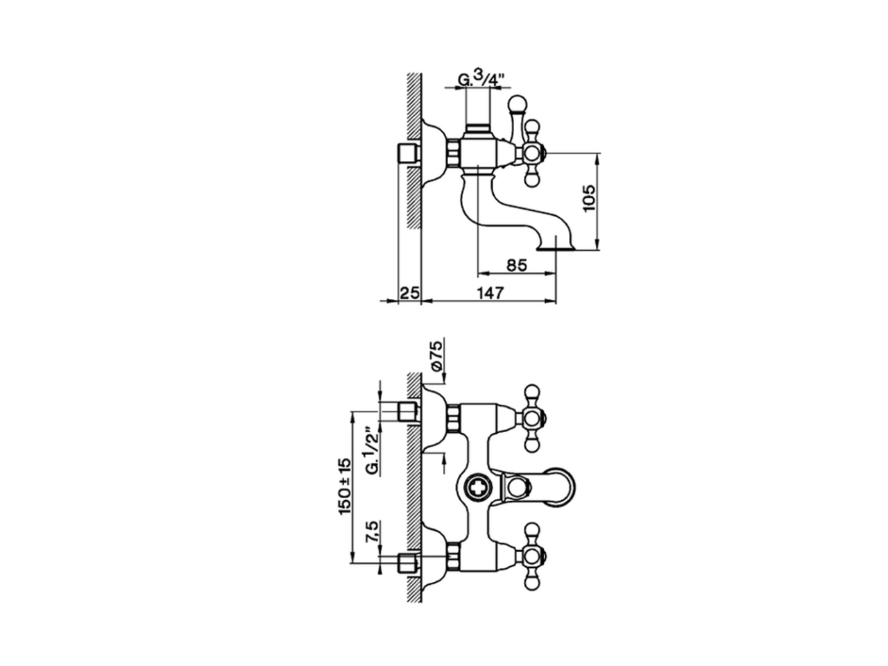 Miscelatore vasca ARCANA CERAMIC_AC000130 - v1