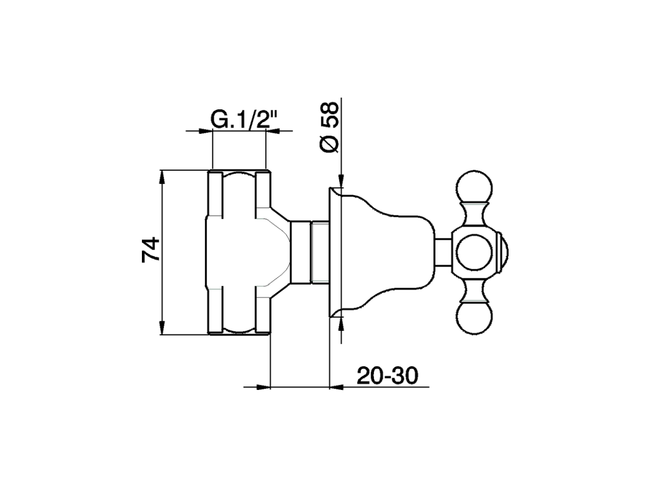 Rubinetto d'arresto incasso ARCANA CERAMIC_AC000310 - v1