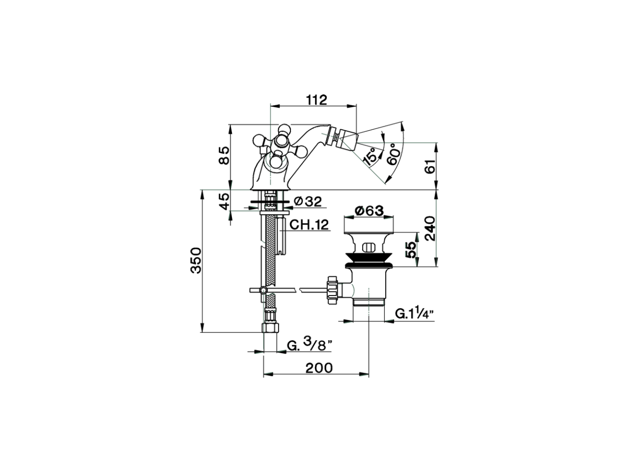 Miscelatore bidet ARCANA CERAMIC_AC000550 - v1