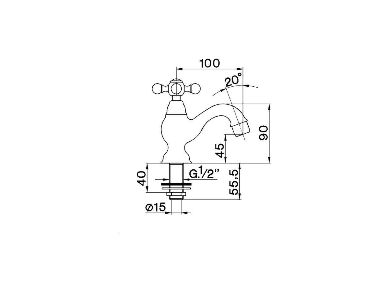 Rubinetto monoacqua ARCANA CERAMIC_AC000900 - v1