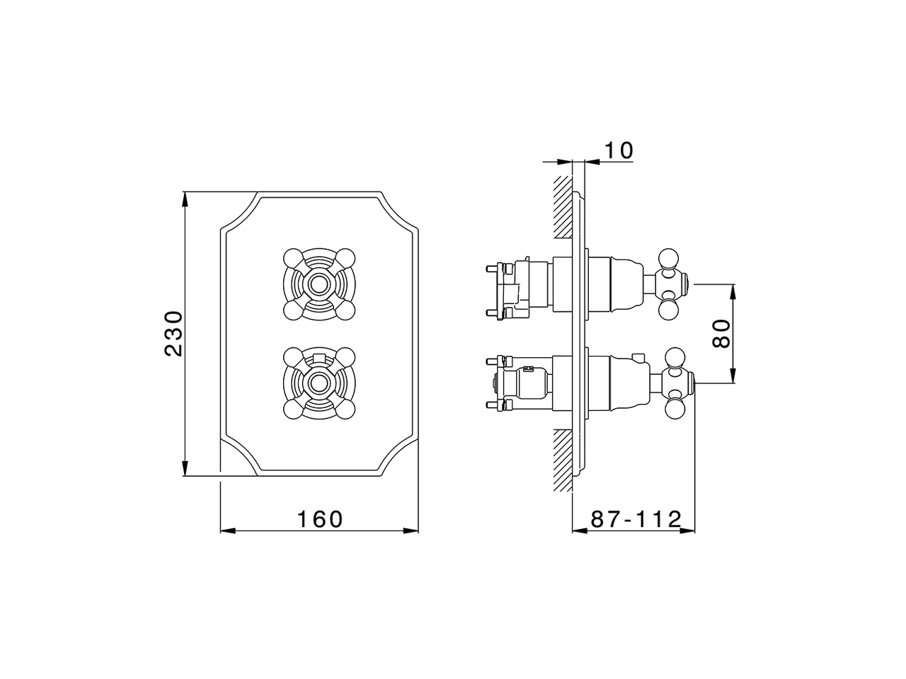 Completo Termostatico per One-Box ARCANA CERAMIC_AC0BT030 - v1