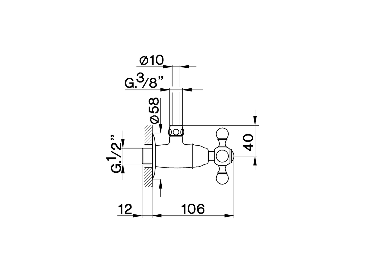 Rubinetto sottolavabo ARCANA COMPLEMENTI_AR001460 - v1