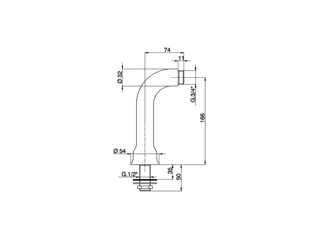 Raccordo verticale fisso ARCANA COMPLEMENTI_AR003801 - v1