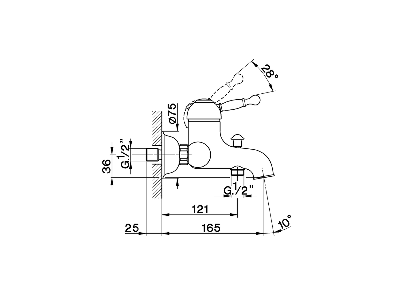 Miscelatore monocomando vasca ARCANA ROYAL_AY000130 - v1
