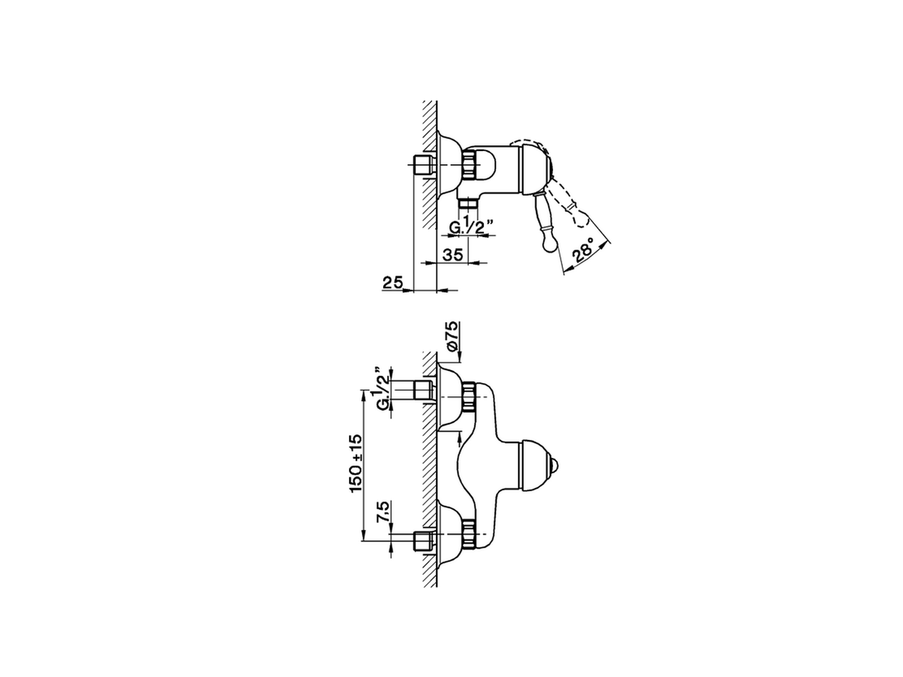 Miscelatore monocomando doccia ARCANA ROYAL_AY000441 - v1