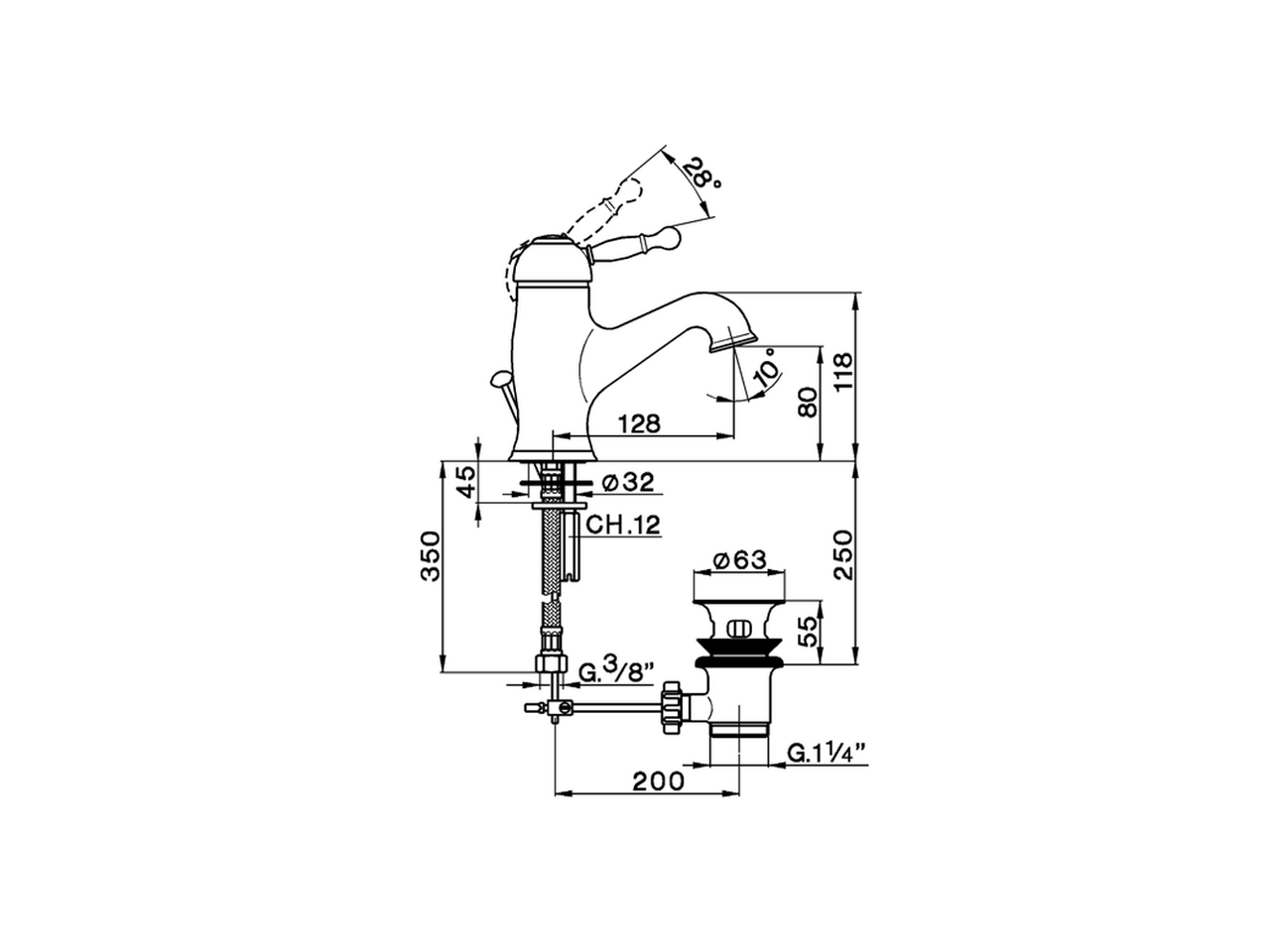 Miscelatore monocomando lavabo ARCANA ROYAL_AY000510 - v1