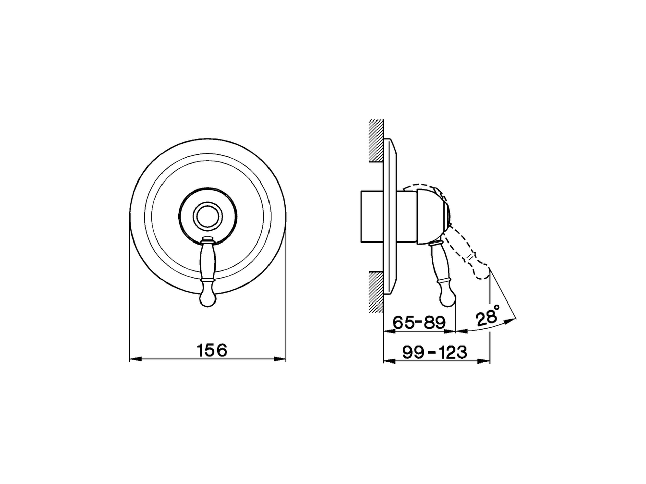 Parte esterna monocomando doccia incasso ARCANA ROYAL_AY003000 - v1