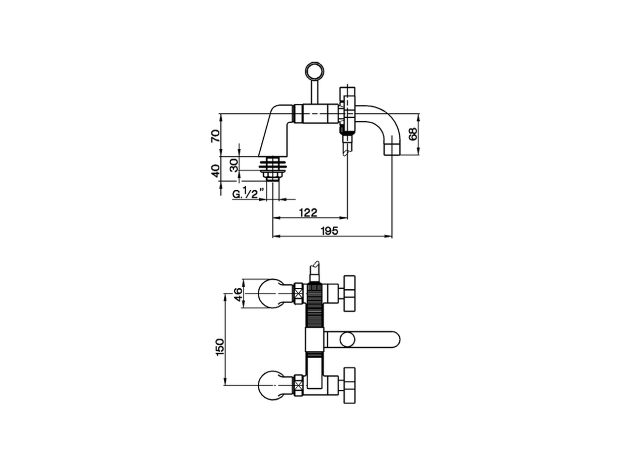 Miscelatore vasca completo BARCELONA_BA000090 - v1