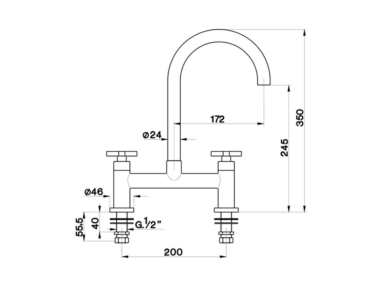 Miscelatore lavello 2 fori KITCHEN_BA000720 - v1