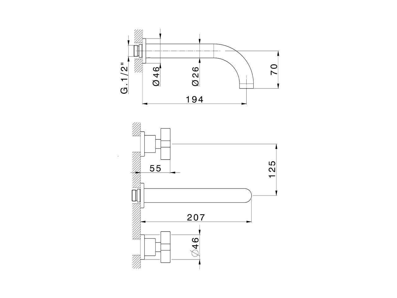 Parte esterna lavabo a parete BARCELONA_BA013514 - v1