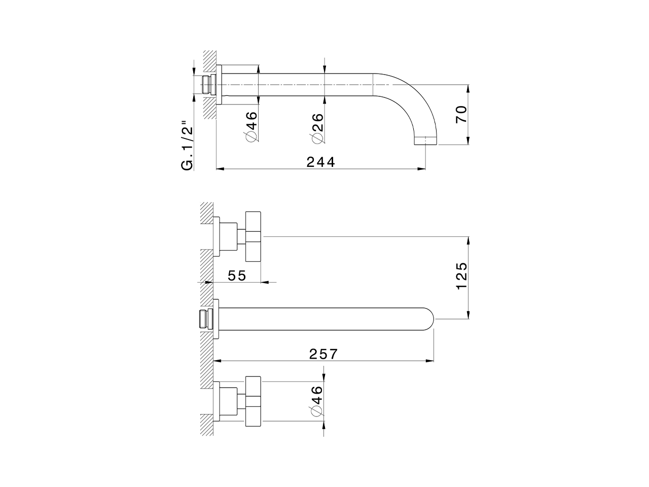 Parte esterna lavabo a parete BARCELONA_BA013516 - v1