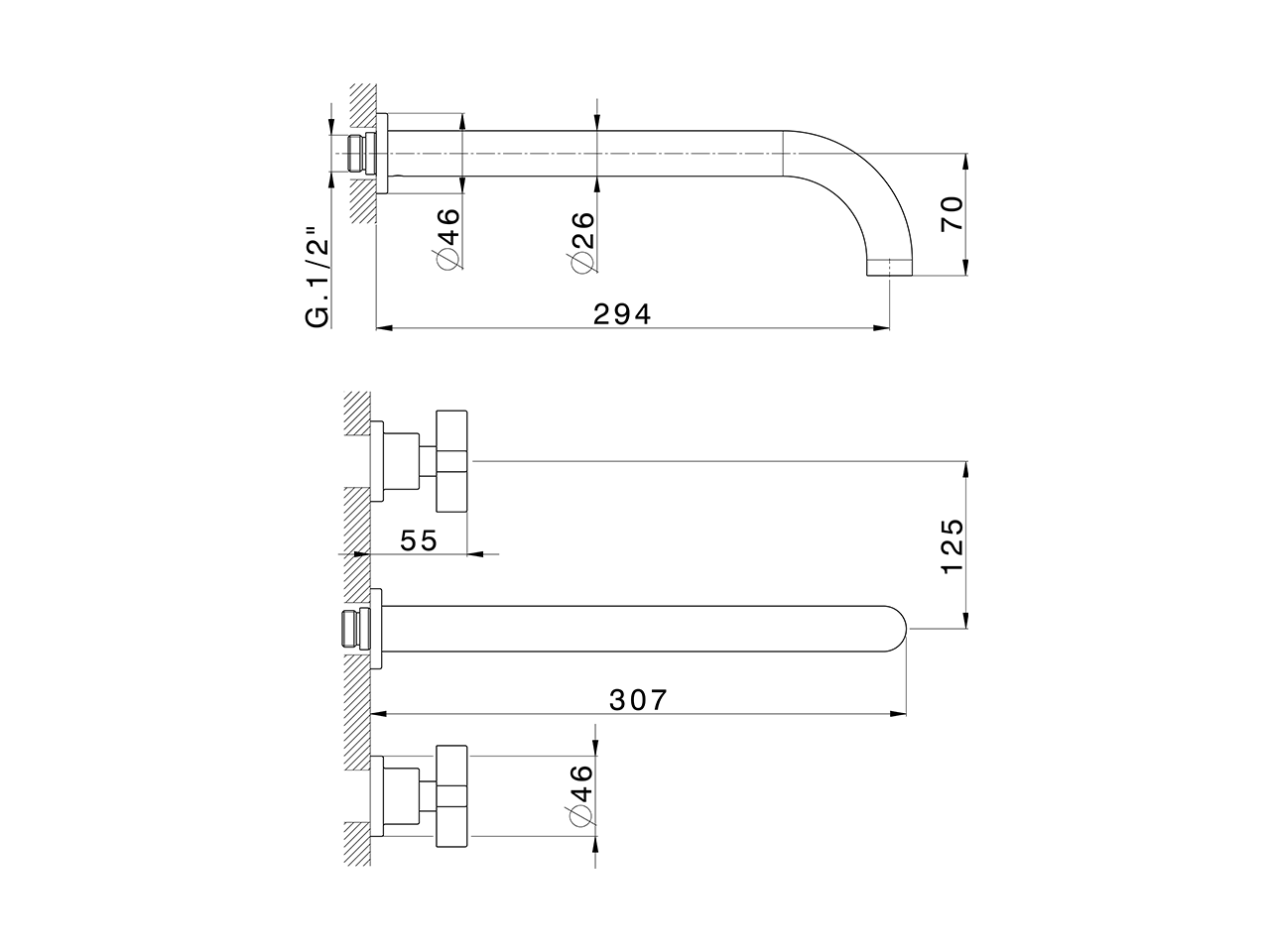 Parte esterna lavabo a parete BARCELONA_BA013517 - v1