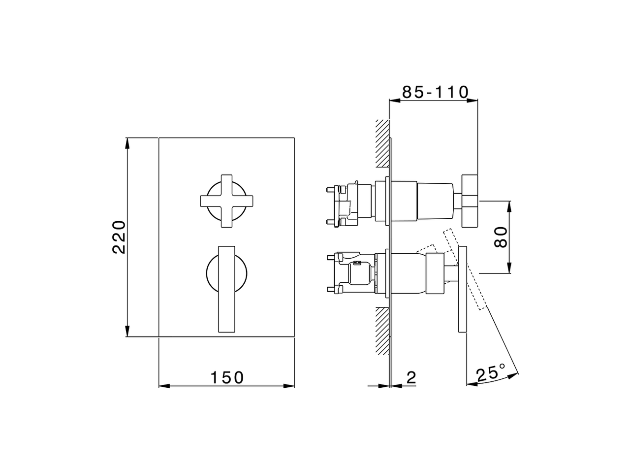 Completo Monocomando per One-Box BARCELONA_BA0BM030 - v1