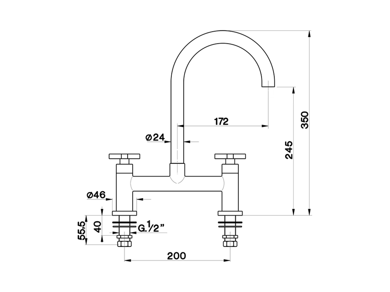 Miscelatore lavello 2 fori KITCHEN_BQ000720 - v1
