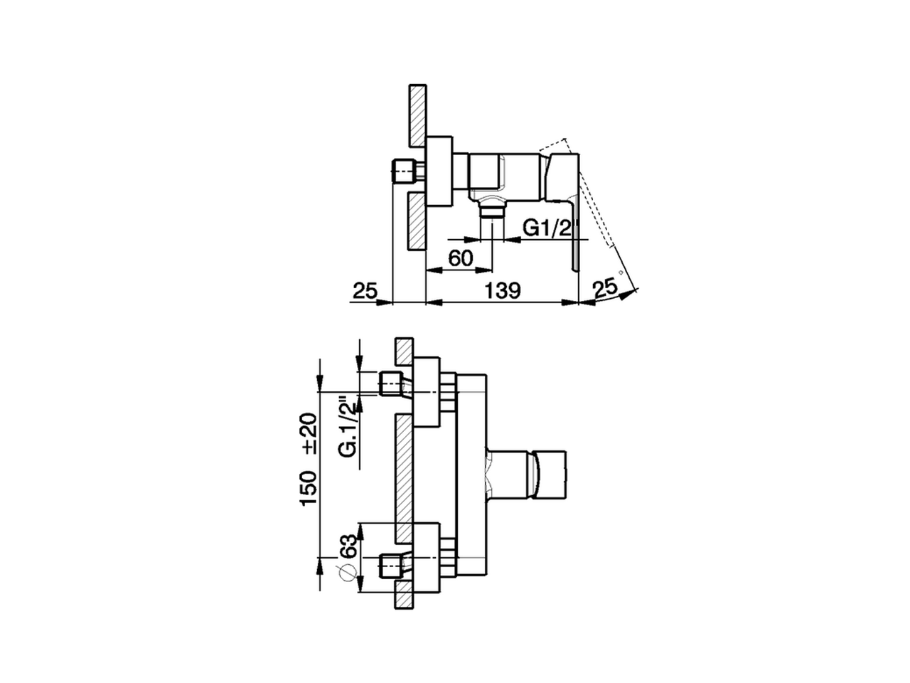 Miscelatore monocomando doccia TENDER_C2000443 - v1