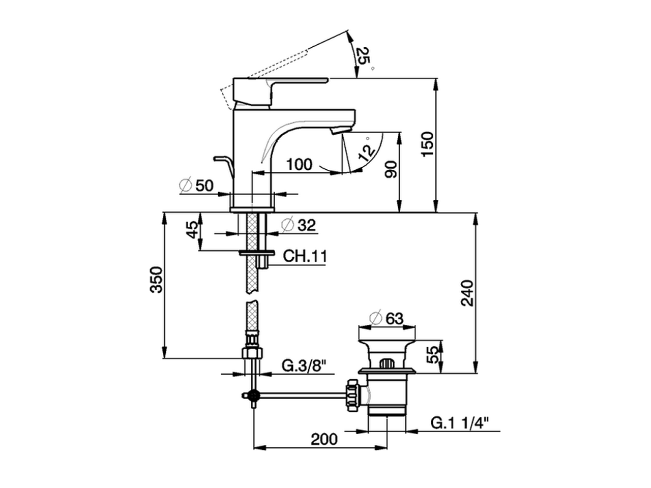 Miscelatore monocomando lavabo large EnergySave TENDER_C2000495 - v1