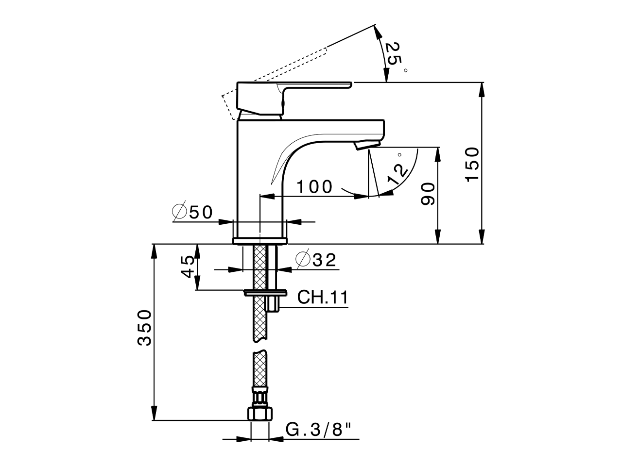 Miscelatore monocomando lavabo large TENDER_C2000500 - v1