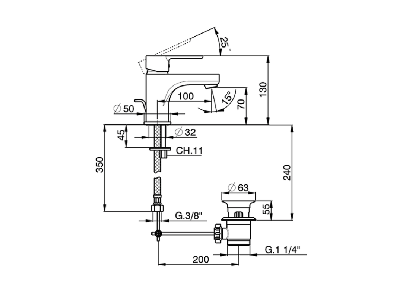 Miscelatore monocomando lavabo EnergySave TENDER_C2000515 - v1