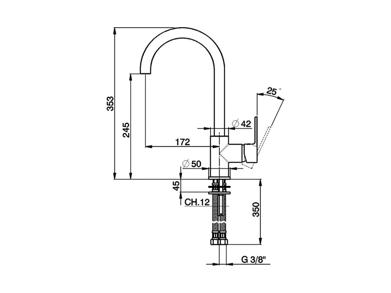 Miscelatore monocomando lavello EnergySave KITCHEN_C2000535 - v1