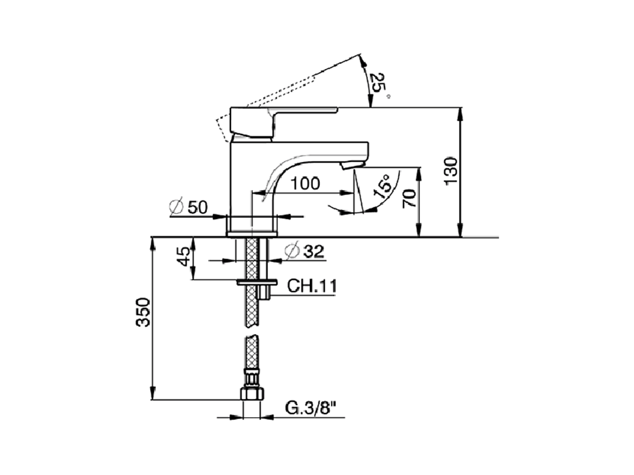 Miscelatore monocomando lavabo TENDER_C2000540 - v1