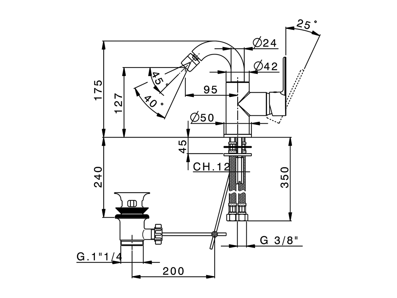 Miscelatore monocomando bidet EnergySave TENDER_C2002555 - v1
