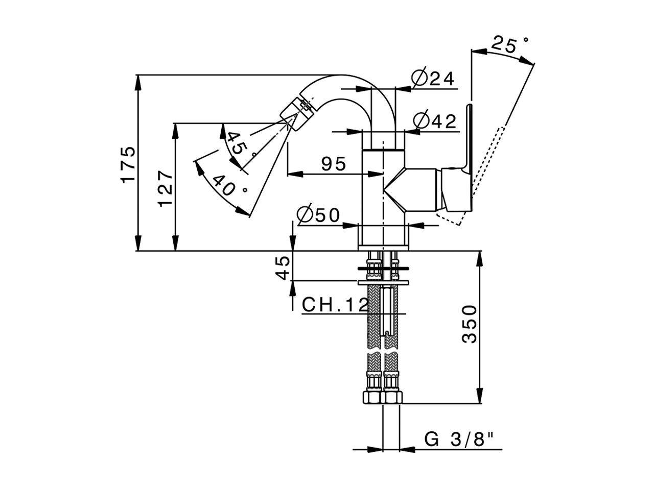 Miscelatore monocomando bidet EnergySave TENDER_C2002565 - v1