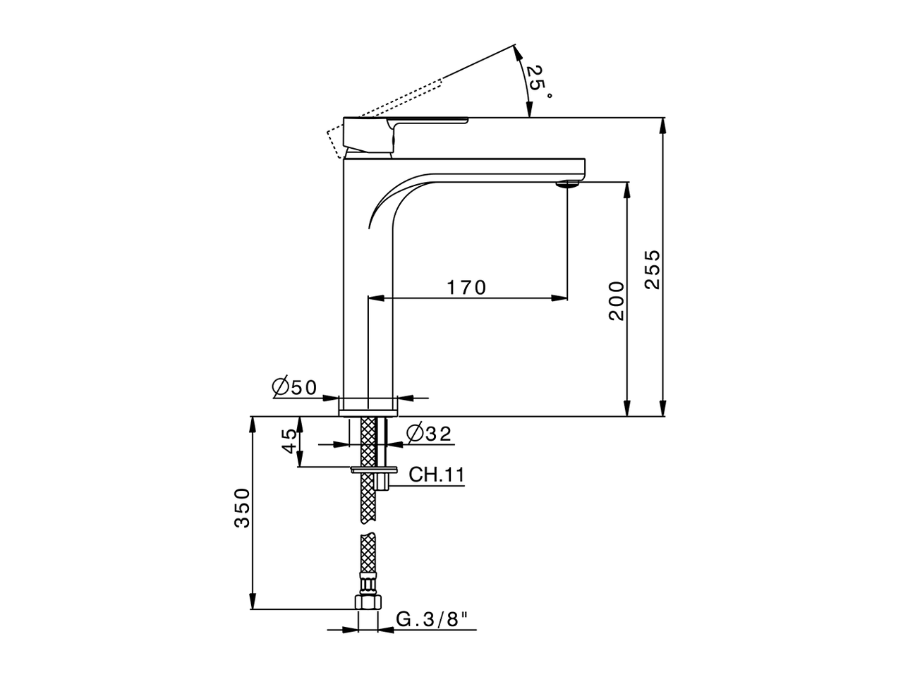 Miscelatore monocomando lavabo alto TENDER_C2003540 - v1
