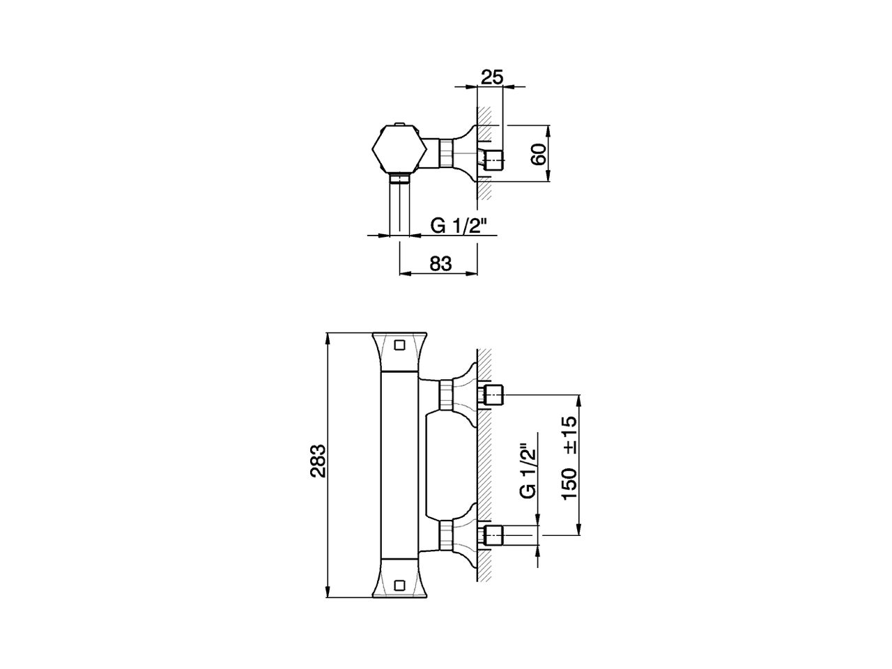 Miscelatore termostatico doccia CHERIE_CET01010 - v1