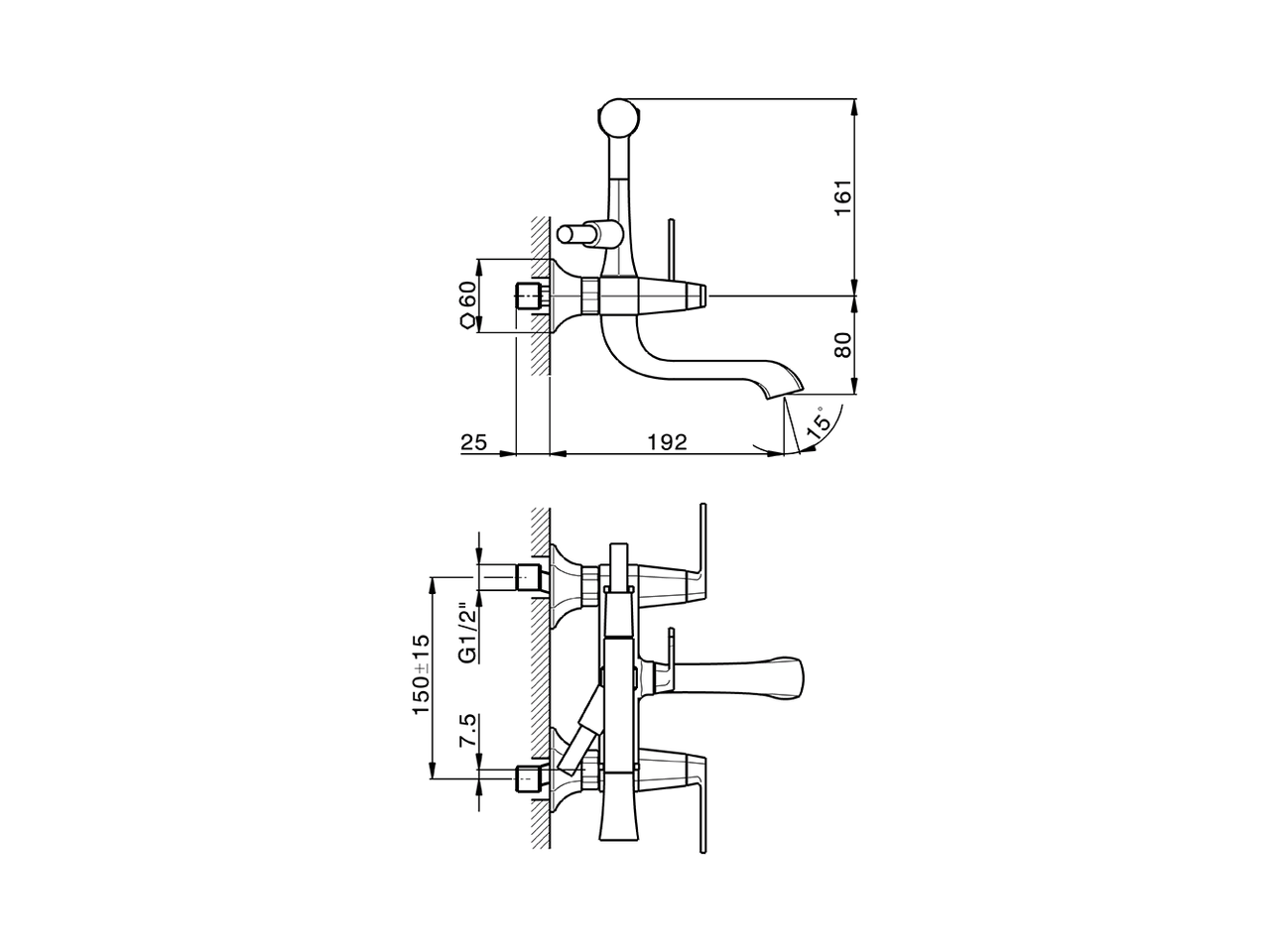 Miscelatore vasca completo CHERIE_CF000100 - v1