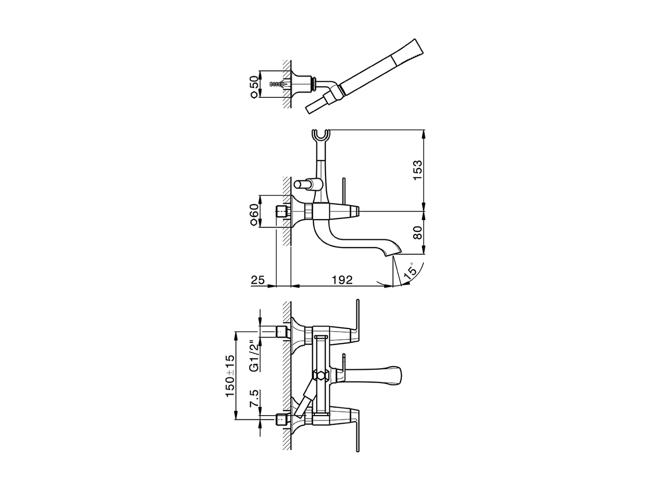 Miscelatore vasca completo CHERIE_CF000120 - v1