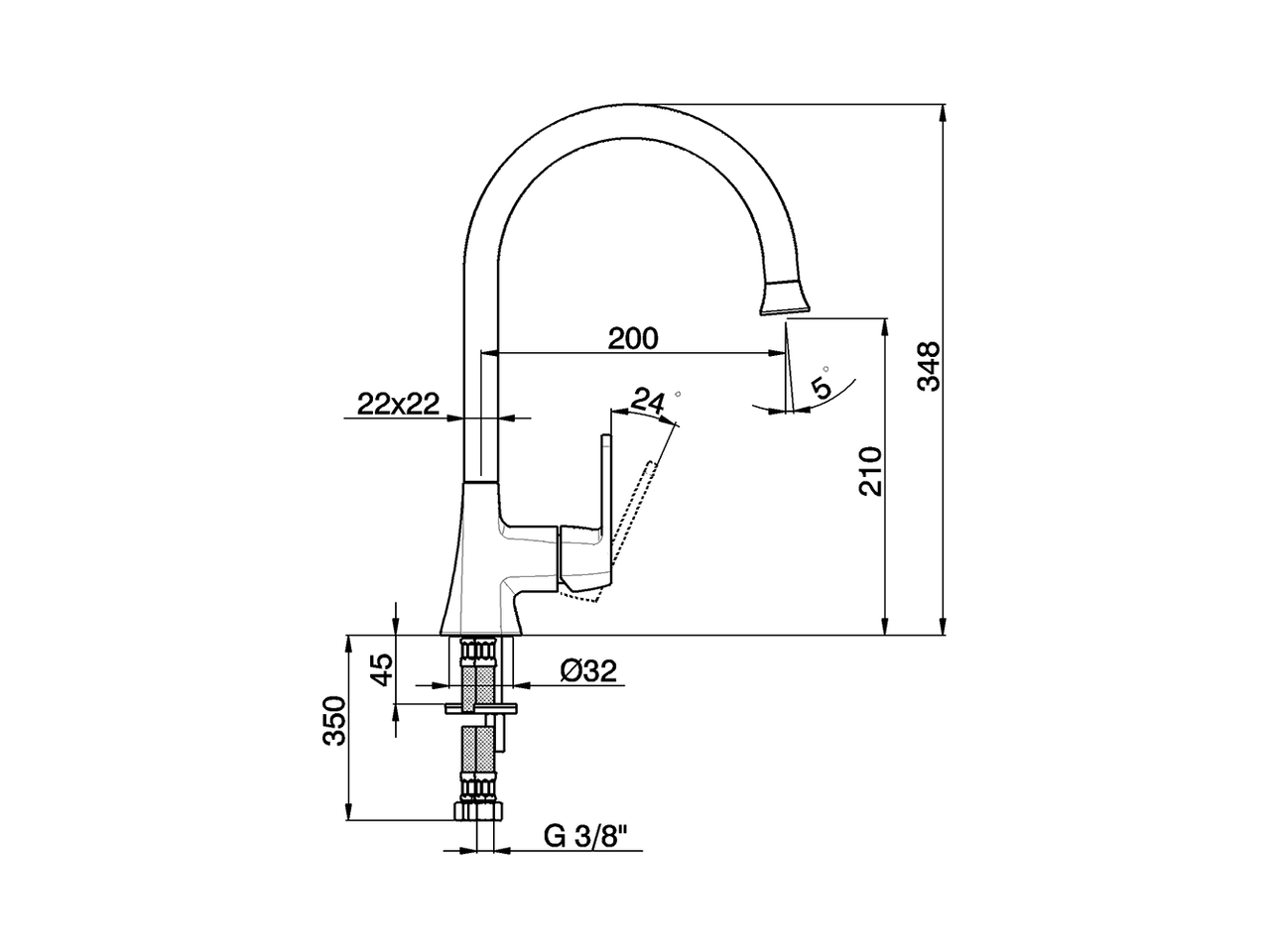 Miscelatore monocomando lavabo/lavello CHERIE_CH000534 - v1