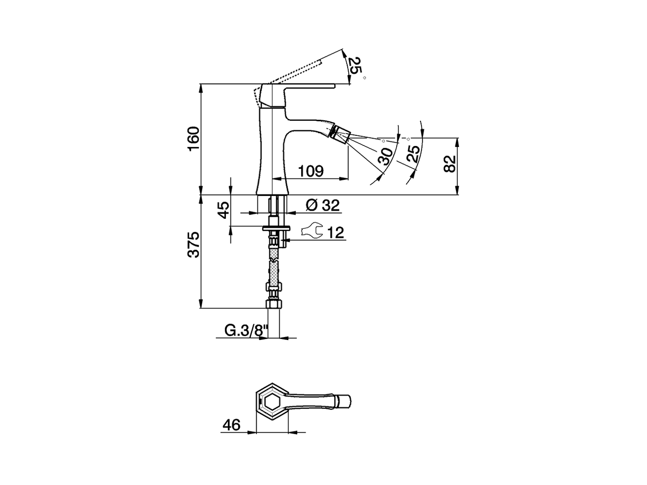 Miscelatore monocomando bidet CHERIE_CH000564 - v1