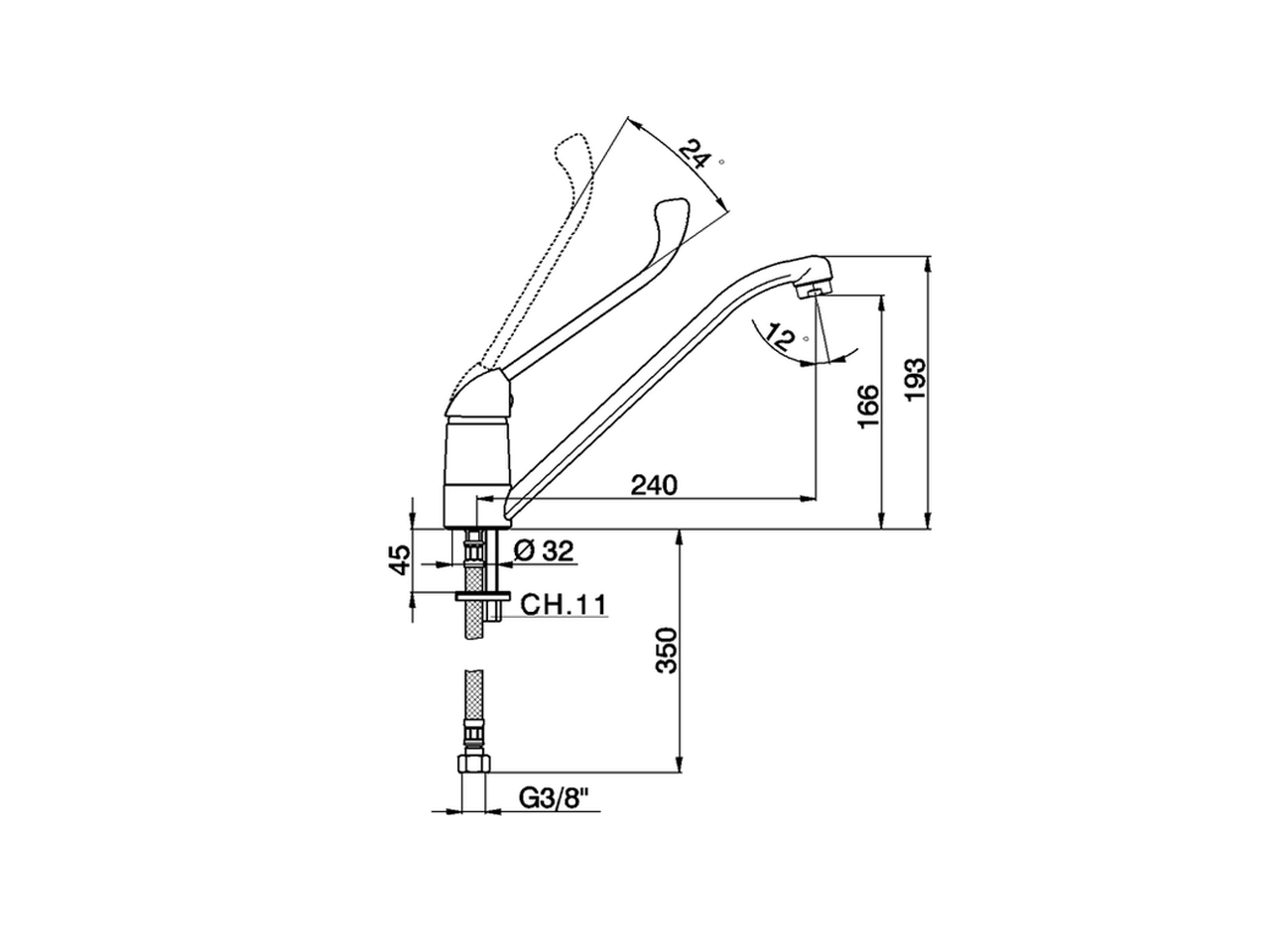 Miscelatore monocomando lavello CLINIC_CL000580 - v1