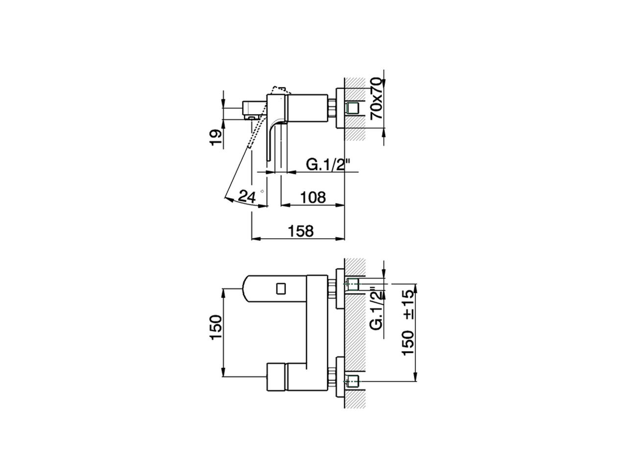 Miscelatore monocomando vasca CUBIC_CU000132 - v1