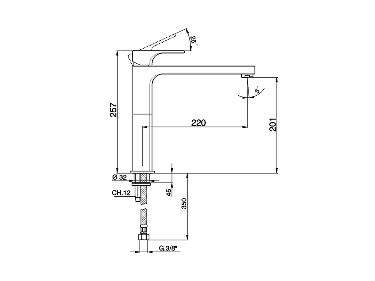 Miscelatore monocomando lavello KITCHEN_CU000580 - v1