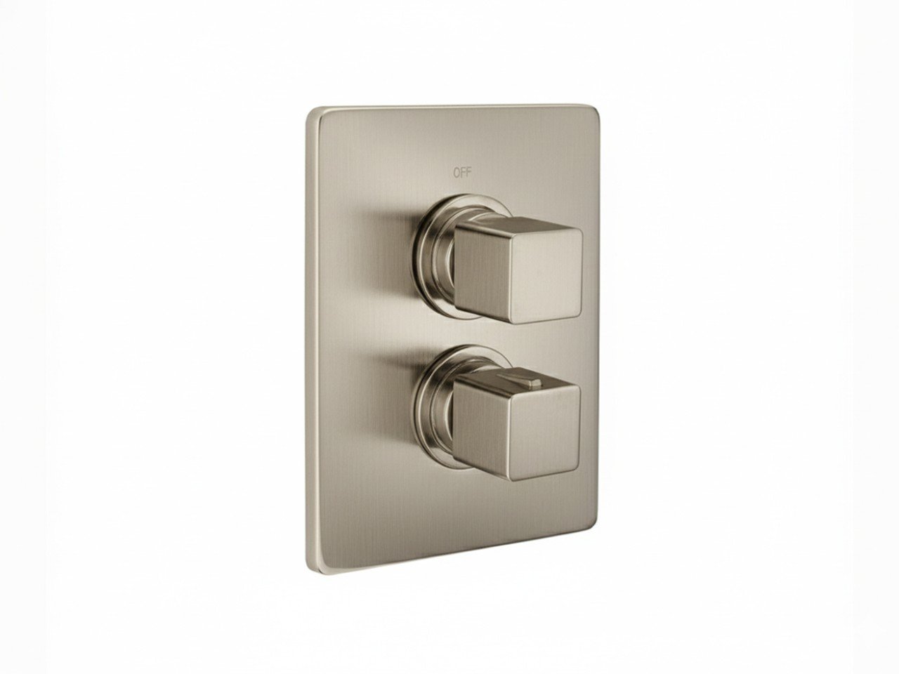 Parte esterna termostatico doccia incasso 2 uscite CUBIC_CU018100 -1